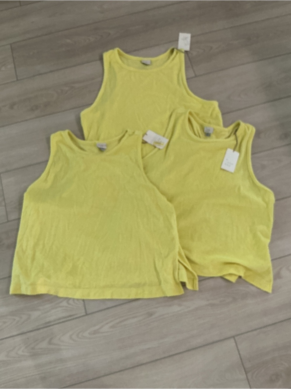 a new day Yellow Girls' Tank Tops - Set of 3